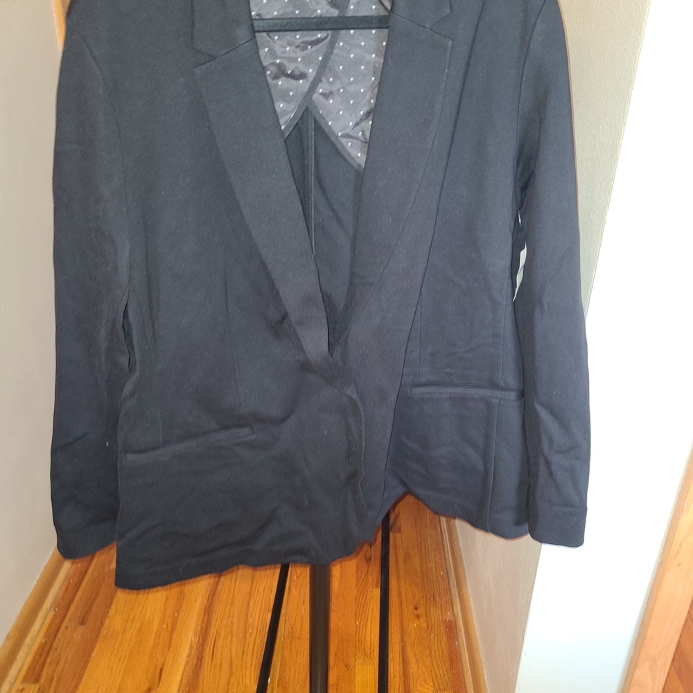 Old Navy Black Women's Notch-Lapel Blazer